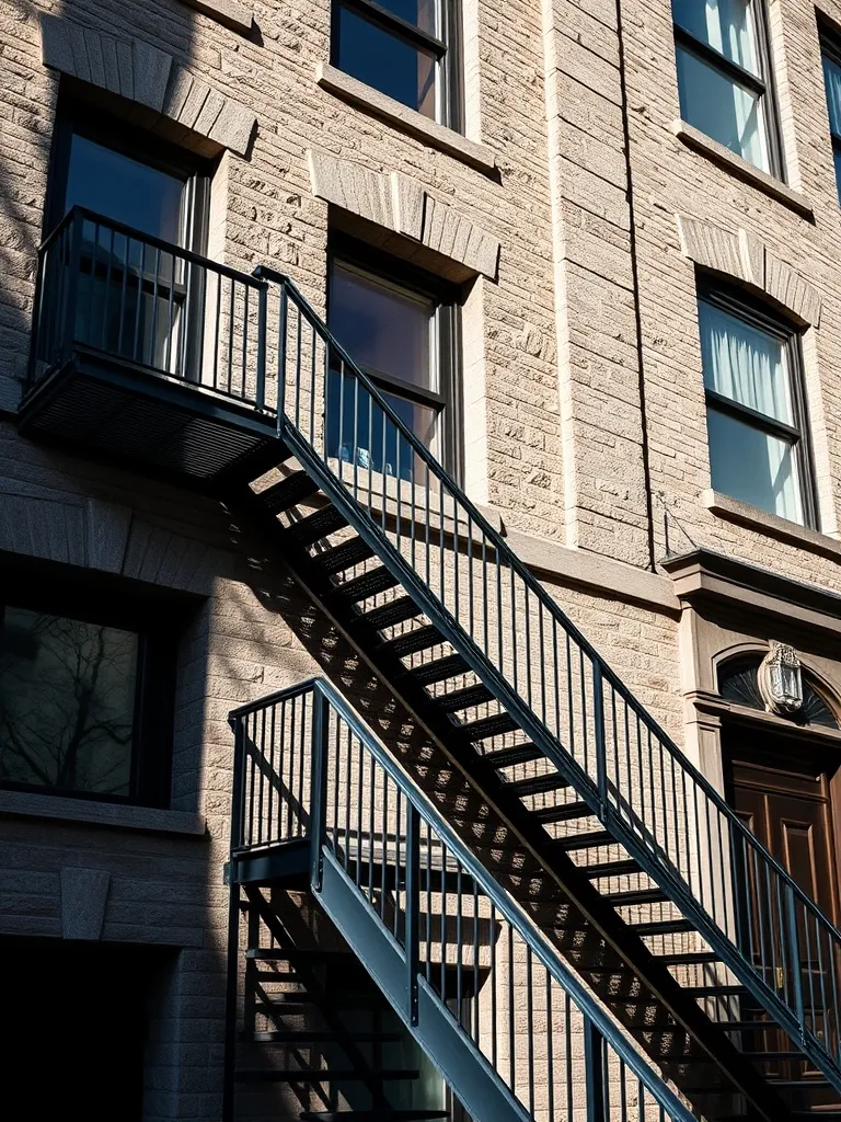 A detailed architectural photo of a classic Montreal stone b